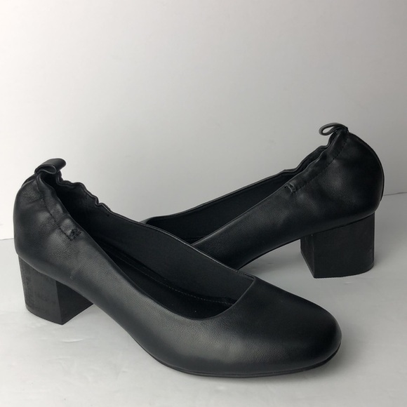 Kelsi Dagger Lott Black Leather Low Heels 9 - Picture 2 of 11